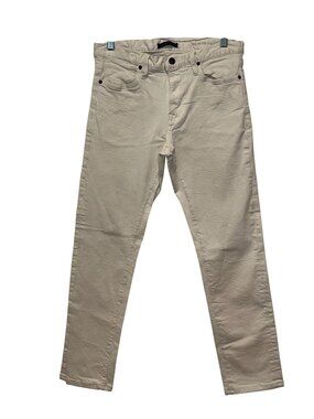 John Varvatos Womens Beige Slim Fit Jeans Size 30 Cotton Denim Casual